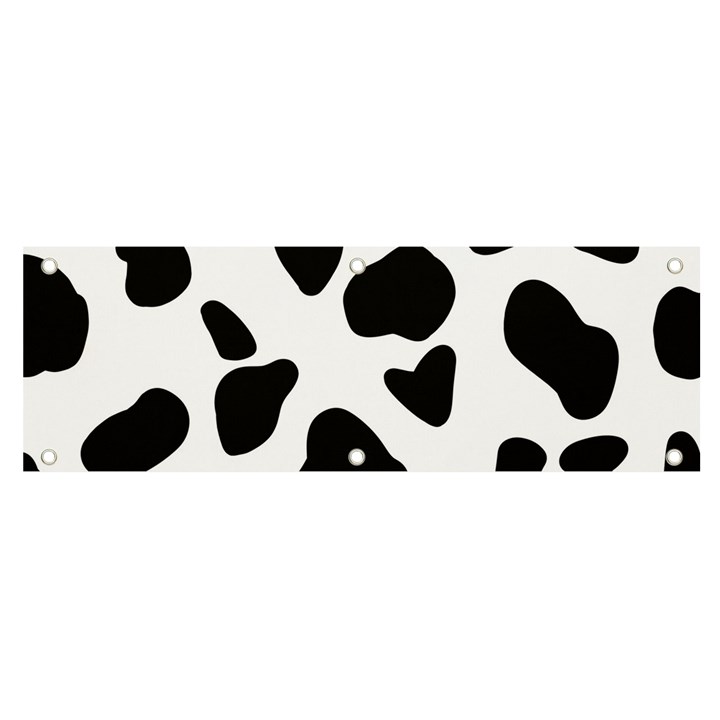 Black and white spots Banner and Sign 6  x 2 