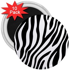 Zebra Vibes Animal Print 3  Magnets (10 Pack)  by ConteMonfrey