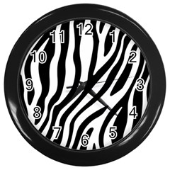 Zebra Vibes Animal Print Wall Clock (black) by ConteMonfrey