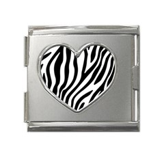 Zebra Vibes Animal Print Mega Link Heart Italian Charm (18mm) by ConteMonfrey