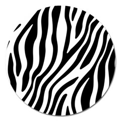 Zebra Vibes Animal Print Magnet 5  (round) by ConteMonfrey