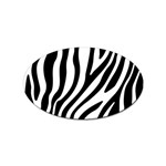 Zebra Vibes Animal Print Sticker Oval (100 pack) Front