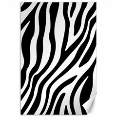 Zebra Vibes Animal Print Canvas 24  X 36  by ConteMonfrey