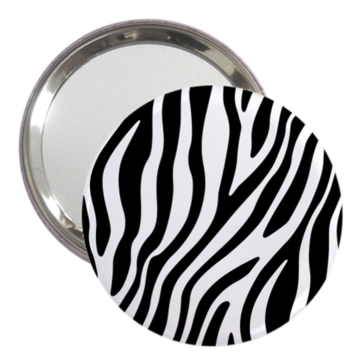 Zebra Vibes Animal Print 3  Handbag Mirrors