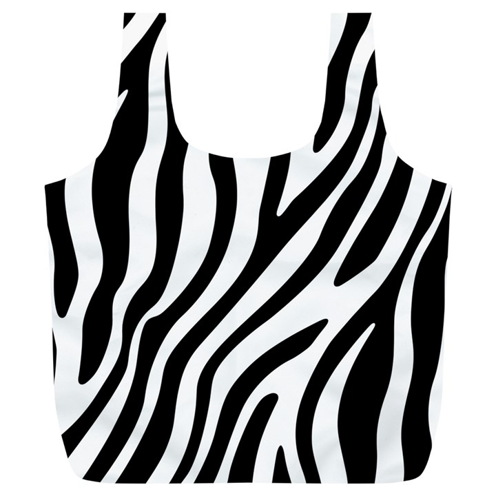 Zebra Vibes Animal Print Full Print Recycle Bag (XL)