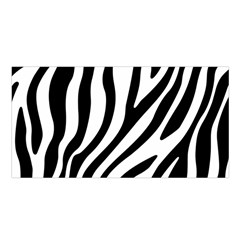 Zebra Vibes Animal Print Satin Shawl 45  X 80  by ConteMonfrey