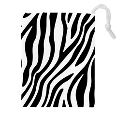 Zebra Vibes Animal Print Drawstring Pouch (4xl) by ConteMonfrey