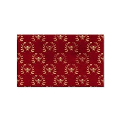 Golden Bees Red Sky Sticker (rectangular)