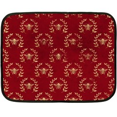 Golden Bees Red Sky Double Sided Fleece Blanket (mini)  by ConteMonfrey