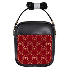 Golden Bees Red Sky Girls Sling Bag by ConteMonfrey