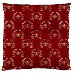 Golden Bees Red Sky Large Cushion Case (one Side) by ConteMonfrey