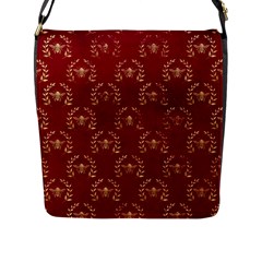 Golden Bees Red Sky Flap Closure Messenger Bag (l) by ConteMonfrey