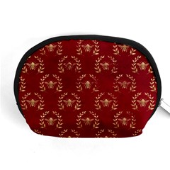 Golden Bees Red Sky Accessory Pouch (medium) by ConteMonfrey