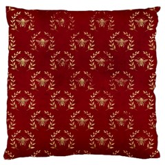 Golden Bees Red Sky Large Flano Cushion Case (two Sides) by ConteMonfrey