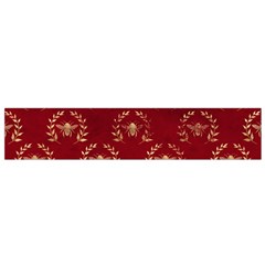 Golden Bees Red Sky Small Flano Scarf by ConteMonfrey