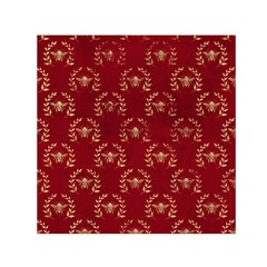 Golden Bees Red Sky Square Satin Scarf (30  X 30 ) by ConteMonfrey