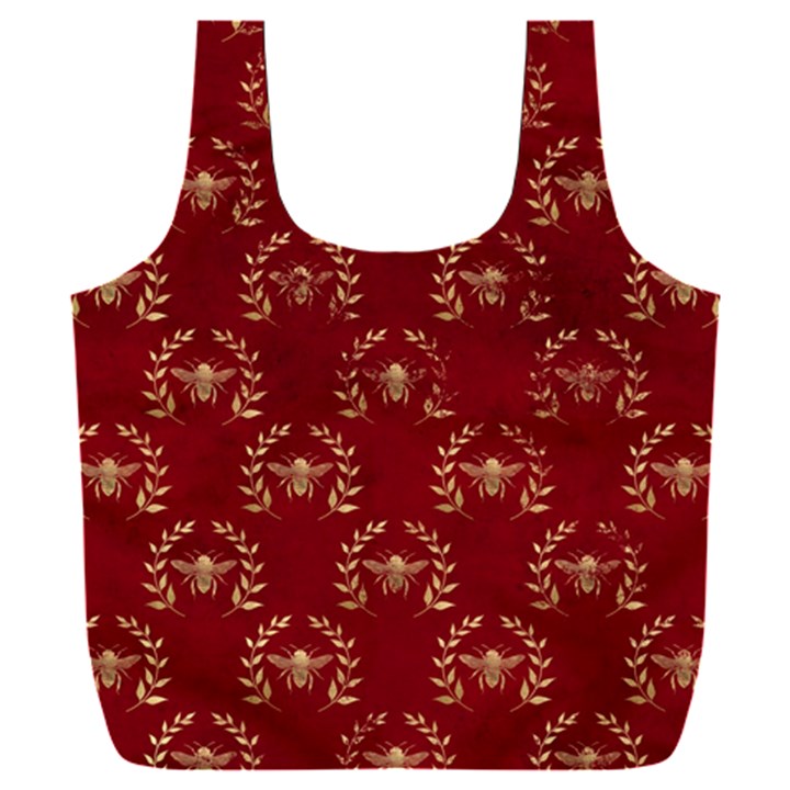 Golden bees red sky Full Print Recycle Bag (XXXL)