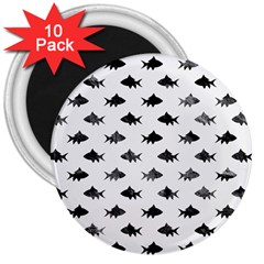 Cute Small Sharks  3  Magnets (10 Pack)  by ConteMonfrey