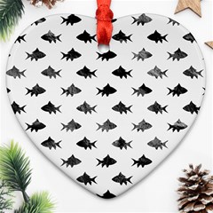 Cute Small Sharks  Heart Ornament (two Sides) by ConteMonfrey