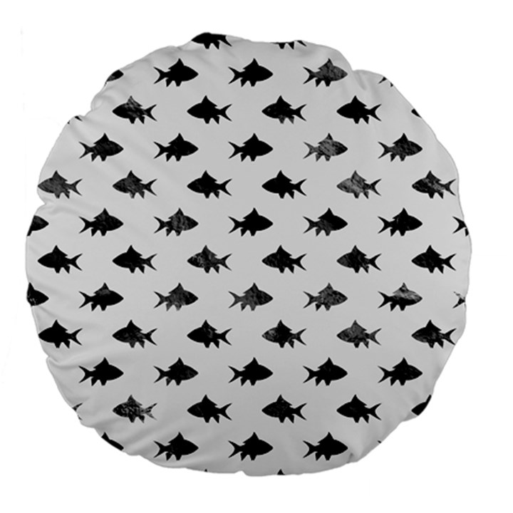 Cute Small Sharks  Large 18  Premium Flano Round Cushions