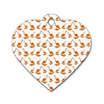 Friends dinosaurs Dog Tag Heart (Two Sides) Front