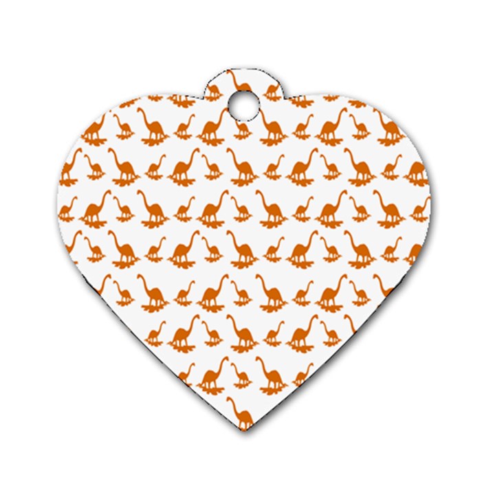 Friends dinosaurs Dog Tag Heart (Two Sides)