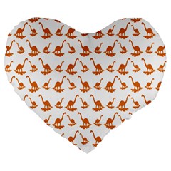 Friends Dinosaurs Large 19  Premium Heart Shape Cushions by ConteMonfrey