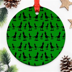 Green Dinos Ornament (round) by ConteMonfrey