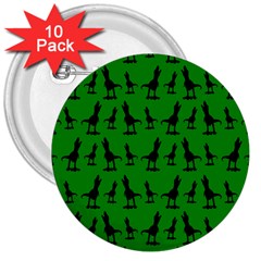 Green Dinos 3  Buttons (10 Pack)  by ConteMonfrey