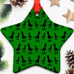 Green Dinos Star Ornament (two Sides) by ConteMonfrey