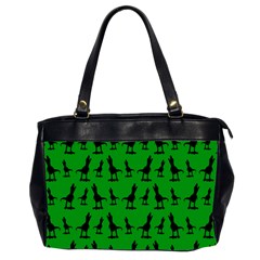 Green Dinos Oversize Office Handbag (2 Sides) by ConteMonfrey