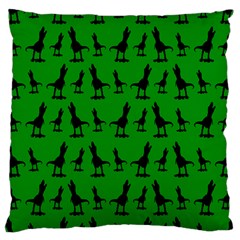 Green Dinos Large Cushion Case (two Sides) by ConteMonfrey