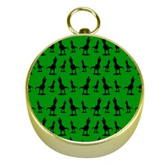 Green Dinos Gold Compasses by ConteMonfrey