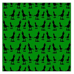 Green Dinos Square Satin Scarf (36  X 36 ) by ConteMonfrey