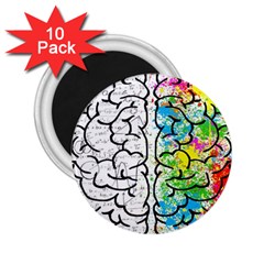 Brain Mind Psychology Idea Drawing 2 25  Magnets (10 Pack)  by Wegoenart