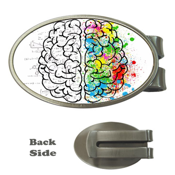 Brain Mind Psychology Idea Drawing Money Clips (Oval) 