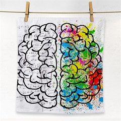 Brain Mind Psychology Idea Drawing Face Towel by Wegoenart