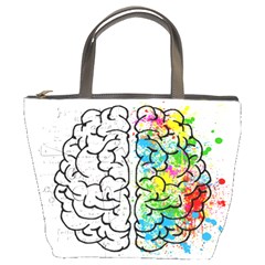 Brain Mind Psychology Idea Drawing Bucket Bag by Wegoenart