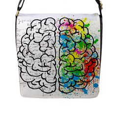 Brain Mind Psychology Idea Drawing Flap Closure Messenger Bag (l) by Wegoenart