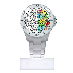 Brain Mind Psychology Idea Drawing Plastic Nurses Watch by Wegoenart