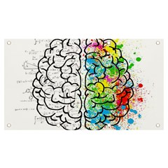 Brain Mind Psychology Idea Drawing Banner And Sign 7  X 4  by Wegoenart