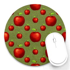 Apples Round Mousepad by nateshop