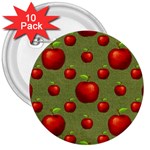 Apples 3  Buttons (10 pack)  Front