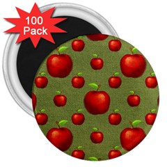 Apples 3  Magnets (100 Pack) by nateshop