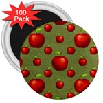 Apples 3  Magnets (100 pack) Front