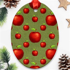 Apples Oval Ornament (two Sides) by nateshop