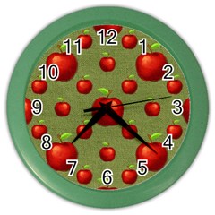 Apples Color Wall Clock by nateshop