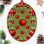 Apples Oval Filigree Ornament (Two Sides) Front