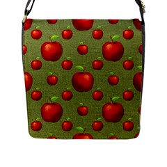 Apples Flap Closure Messenger Bag (l) by nateshop