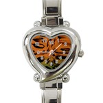 Background-011 Heart Italian Charm Watch Front